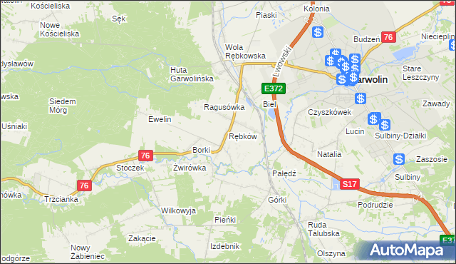 mapa Rębków, Rębków na mapie Targeo