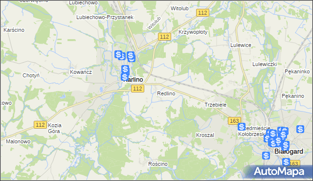 mapa Redlino, Redlino na mapie Targeo