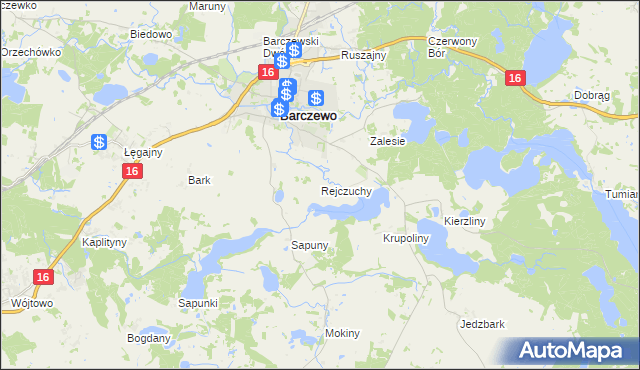 mapa Rejczuchy, Rejczuchy na mapie Targeo