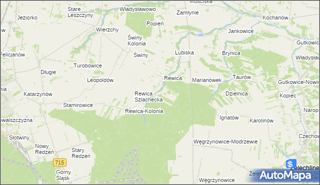 mapa Rewica Królewska, Rewica Królewska na mapie Targeo