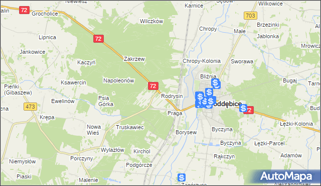 mapa Rodrysin, Rodrysin na mapie Targeo