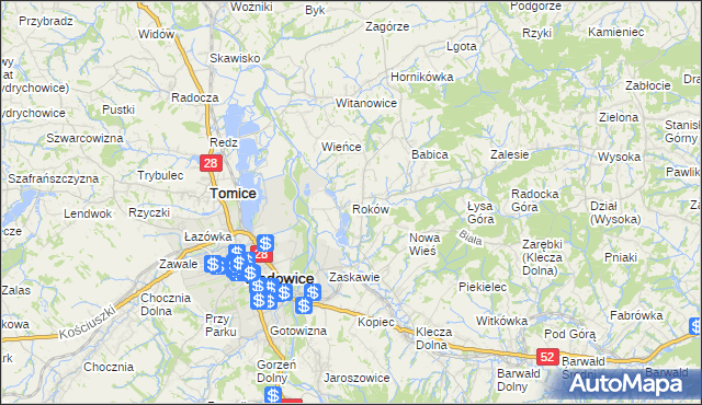 mapa Roków, Roków na mapie Targeo