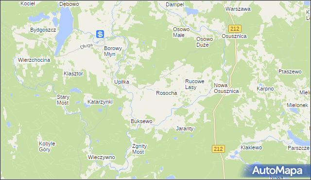 mapa Rosocha gmina Lipnica, Rosocha gmina Lipnica na mapie Targeo