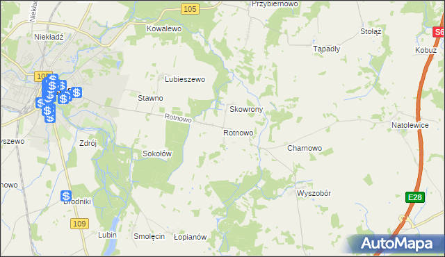 mapa Rotnowo, Rotnowo na mapie Targeo