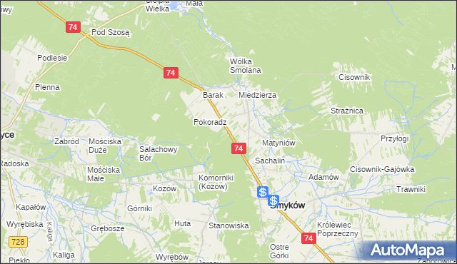 mapa Rozgół, Rozgół na mapie Targeo