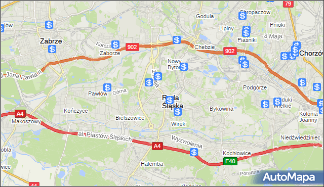 mapa Rudy Śląskiej, Ruda Śląska na mapie Targeo