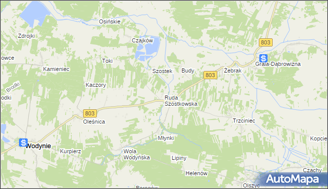 mapa Ruda Szostkowska, Ruda Szostkowska na mapie Targeo