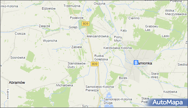 mapa Rudka Gołębska, Rudka Gołębska na mapie Targeo