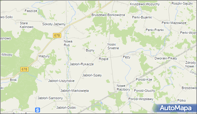 mapa Rzące, Rzące na mapie Targeo