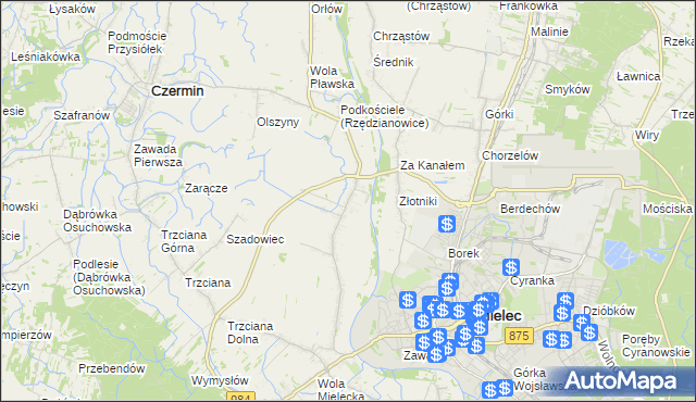 mapa Rzędzianowice, Rzędzianowice na mapie Targeo