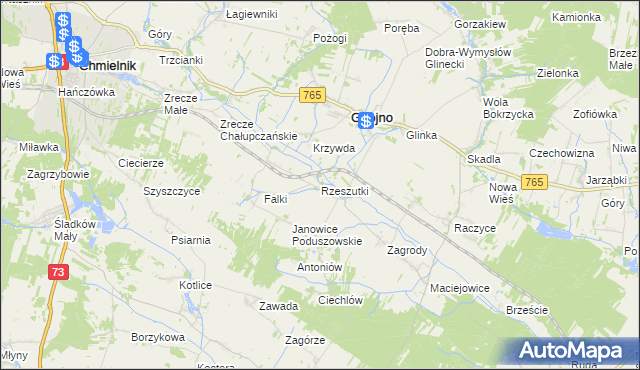 mapa Rzeszutki, Rzeszutki na mapie Targeo