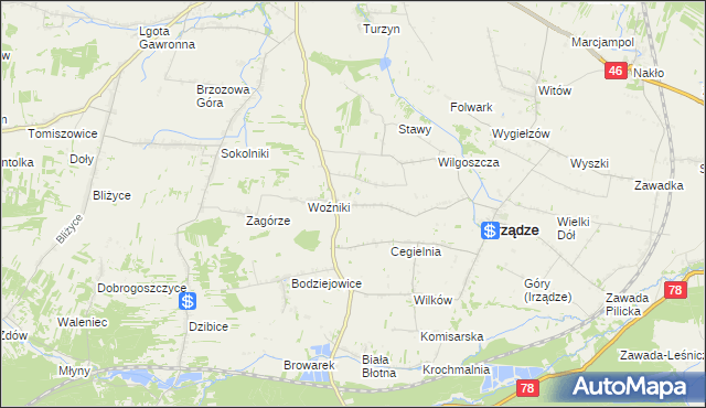 mapa Sadowie gmina Irządze, Sadowie gmina Irządze na mapie Targeo