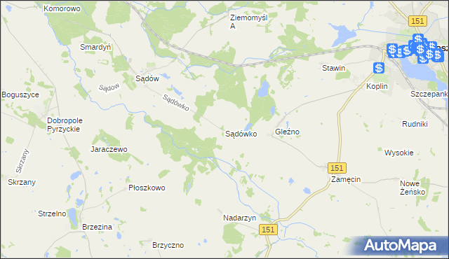 mapa Sądówko, Sądówko na mapie Targeo