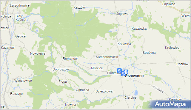 mapa Samborowiczki, Samborowiczki na mapie Targeo