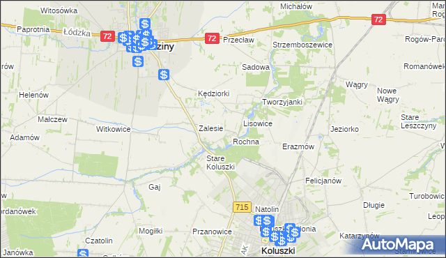 mapa Ścibiorów, Ścibiorów na mapie Targeo