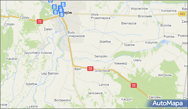 mapa Sempółki, Sempółki na mapie Targeo
