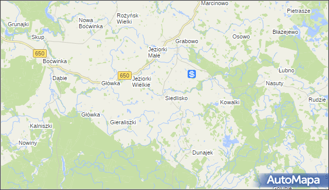 mapa Siedlisko gmina Gołdap, Siedlisko gmina Gołdap na mapie Targeo