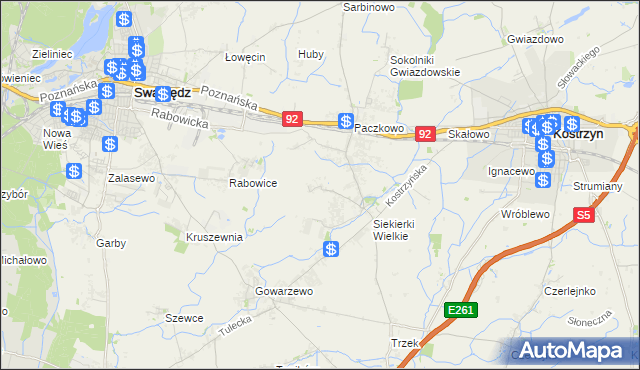 mapa Siekierki Małe, Siekierki Małe na mapie Targeo