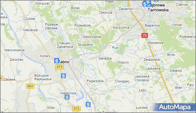 mapa Sieradza, Sieradza na mapie Targeo