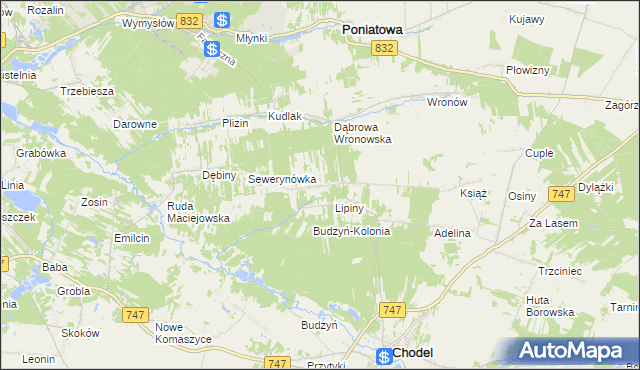 mapa Siewalka, Siewalka na mapie Targeo