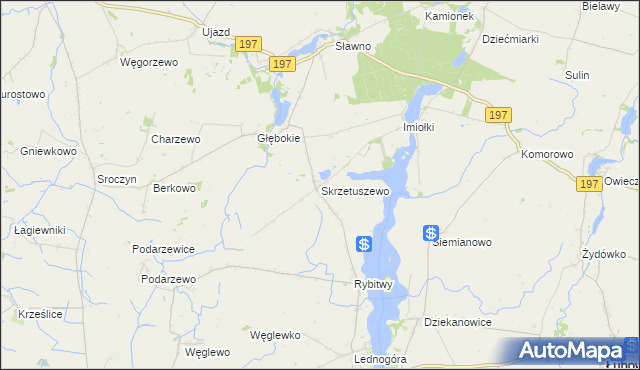 mapa Skrzetuszewo, Skrzetuszewo na mapie Targeo