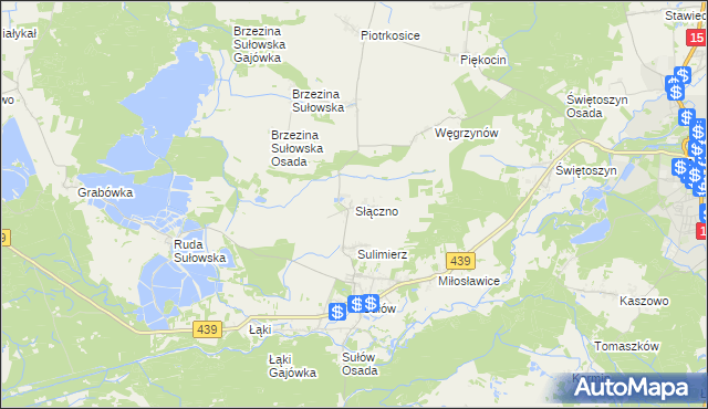 mapa Słączno, Słączno na mapie Targeo