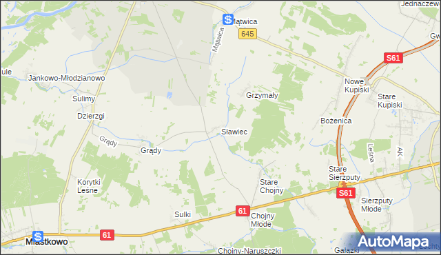 mapa Sławiec, Sławiec na mapie Targeo