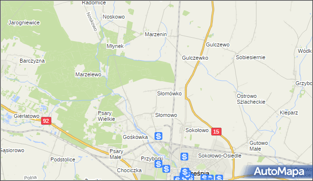 mapa Słomówko, Słomówko na mapie Targeo