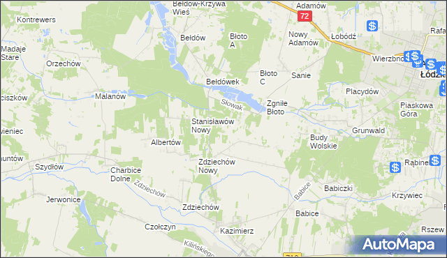 mapa Słowak, Słowak na mapie Targeo