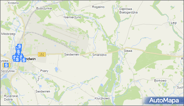 mapa Smardzko, Smardzko na mapie Targeo