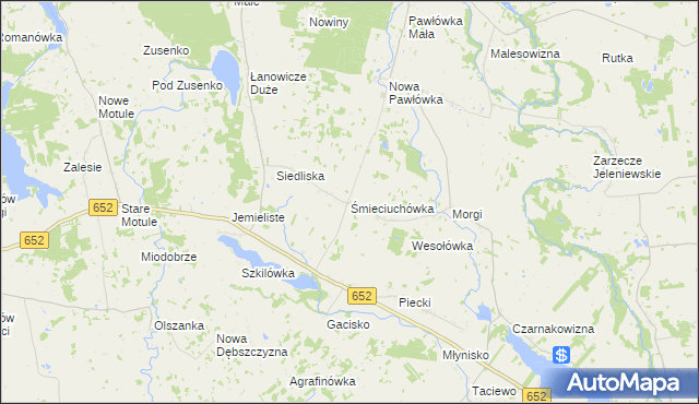 mapa Śmieciuchówka, Śmieciuchówka na mapie Targeo