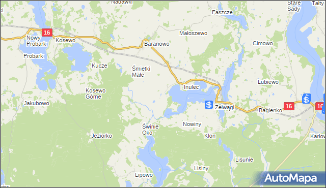 mapa Śmietki, Śmietki na mapie Targeo