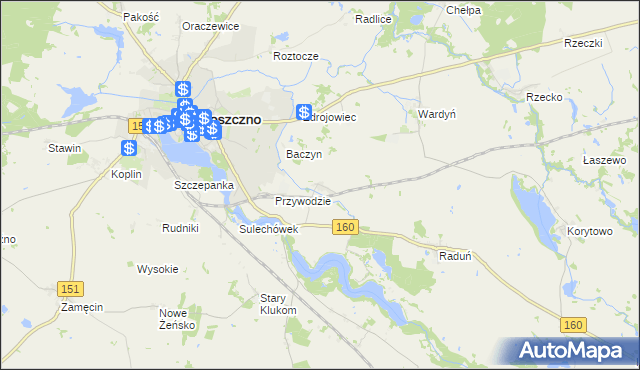 mapa Smoleń gmina Choszczno, Smoleń gmina Choszczno na mapie Targeo