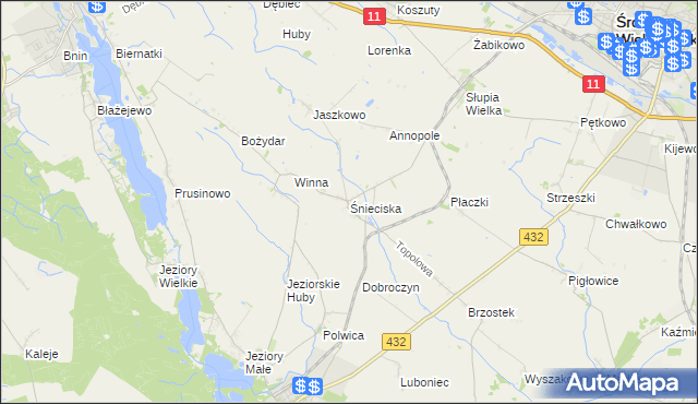 mapa Śnieciska, Śnieciska na mapie Targeo