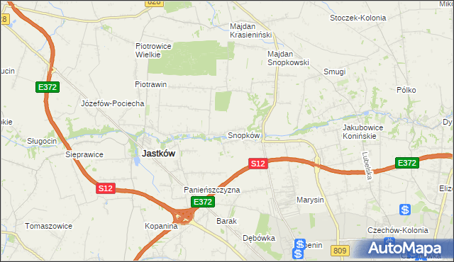 mapa Snopków, Snopków na mapie Targeo