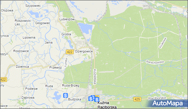 mapa Solarnia gmina Bierawa, Solarnia gmina Bierawa na mapie Targeo