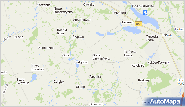 mapa Stara Chmielówka, Stara Chmielówka na mapie Targeo