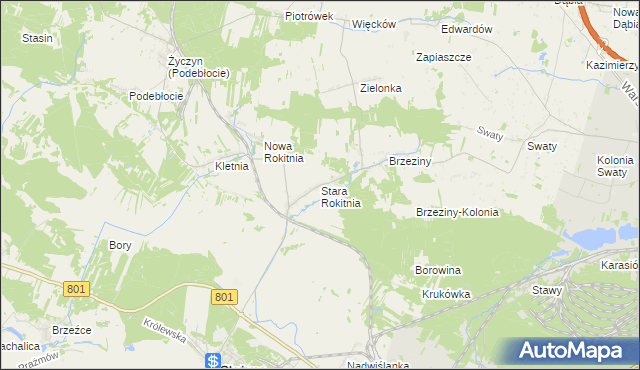 mapa Stara Rokitnia, Stara Rokitnia na mapie Targeo