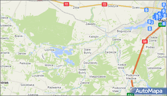 mapa Stare Byliny, Stare Byliny na mapie Targeo