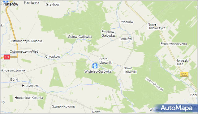 mapa Stare Litewniki, Stare Litewniki na mapie Targeo