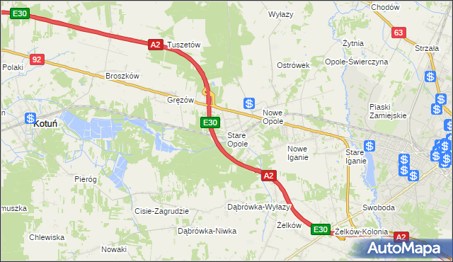 mapa Stare Opole, Stare Opole na mapie Targeo