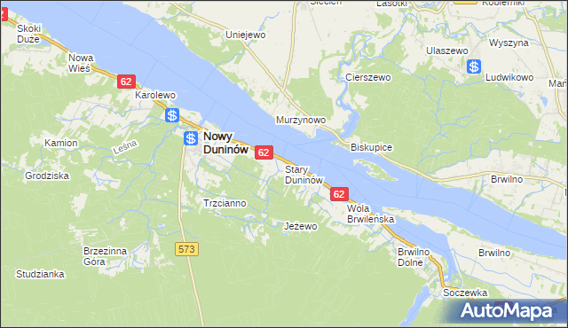 mapa Stary Duninów, Stary Duninów na mapie Targeo