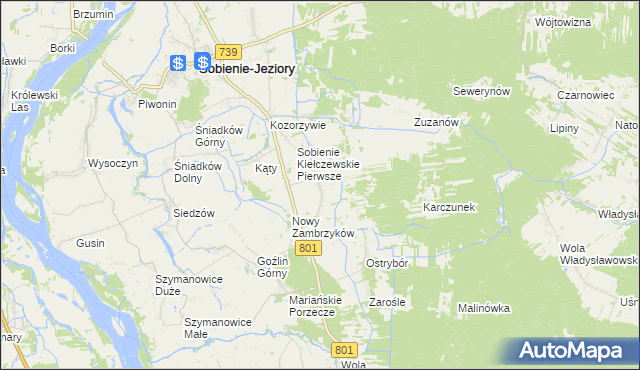 mapa Stary Zambrzyków, Stary Zambrzyków na mapie Targeo