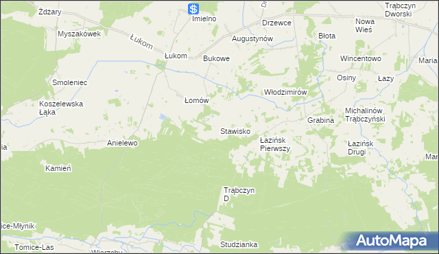mapa Stawisko gmina Zagórów, Stawisko gmina Zagórów na mapie Targeo