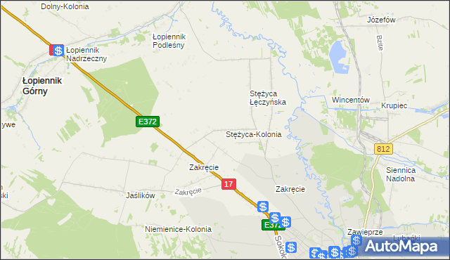 mapa Stężyca-Kolonia, Stężyca-Kolonia na mapie Targeo