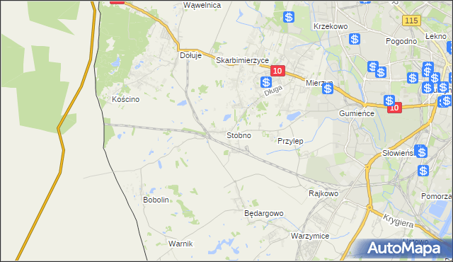 mapa Stobno gmina Kołbaskowo, Stobno gmina Kołbaskowo na mapie Targeo