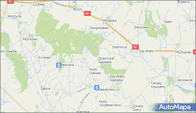 mapa Stramnica Gajówka, Stramnica Gajówka na mapie Targeo