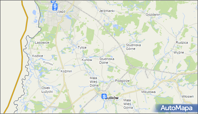 mapa Studniska Dolne, Studniska Dolne na mapie Targeo