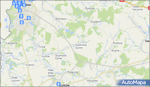mapa Studniska Górne, Studniska Górne na mapie Targeo