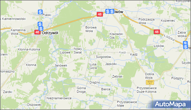 mapa Sulgostów, Sulgostów na mapie Targeo